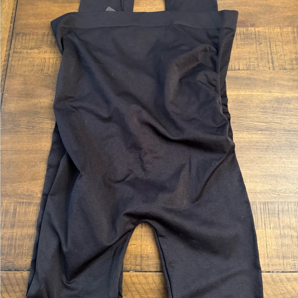 NWT Pretty Little Thing Black Maternity Full Belly Coverage Leggings Size XXS